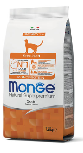 Monge Natural Superpremium - Anatra 1,5 kg - Per Gatti Sterilizzati Monge Natural Superpremium - Anatra 1,5 kg - Per Gatti Sterilizzati